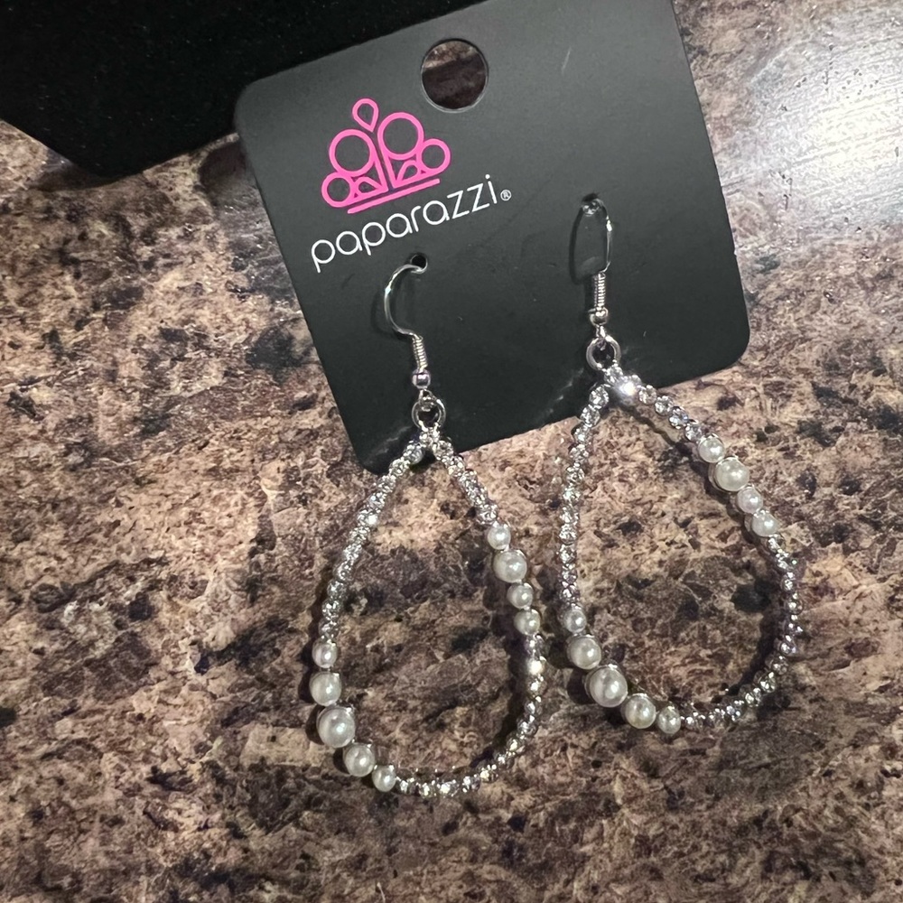 Say No More! - White Earrings